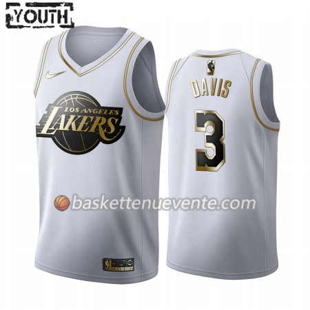 Maillot Basket Los Angeles Lakers Anthony Davis 3 2019-20 Nike Blanc Golden Edition Swingman - Enfant